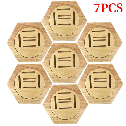 1-10PCS Honeycomb Combination Medal Display Stand Building Block Toys Hexagonal Wood Medal Rack Creative Splicing Wall Decor