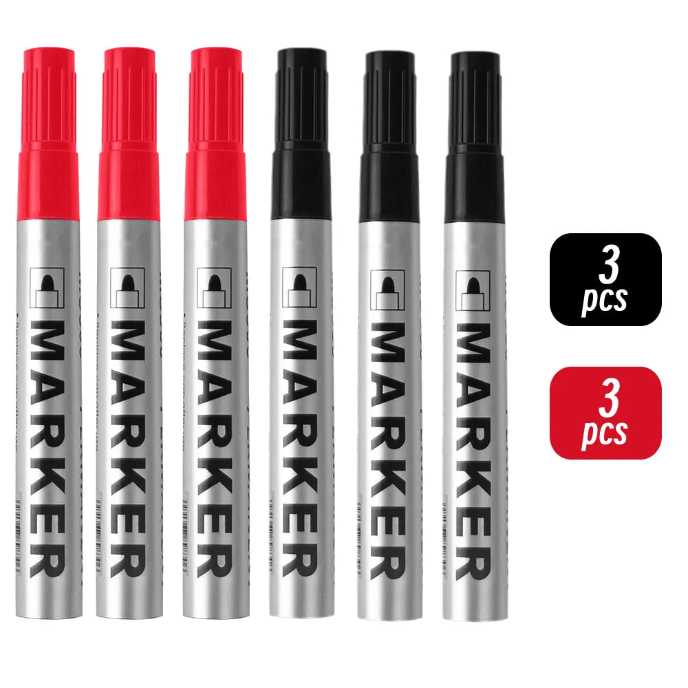 Permanent Paint Markers Waterproof Black Quick Drying Oil Based Pen