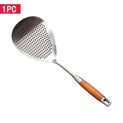 Stainless Steel Fine-Mesh Skimmer - Short Handle Scoop Strainer for Dumpling Soup, Stew & Cooking kitchen utensils