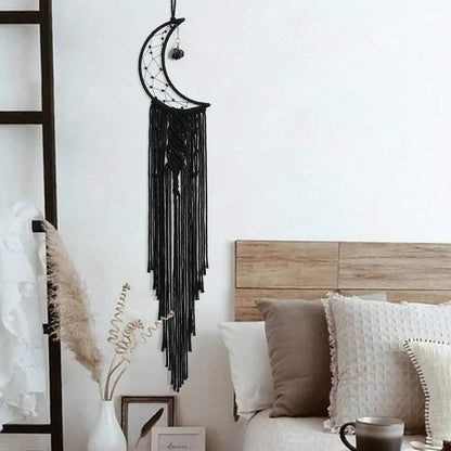 Nordic Bamboo Ring Cotton Thread Woven Tapestry Bohemian Wall Hanging Pendant Bedroom Living Room Decor