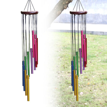 Wind Chimes for Garden 12 Metal Tubes with Hook Pleasant Melody Windchimes Metal Pipe Wind Chimes Bells Indoor and Outdoor Decor