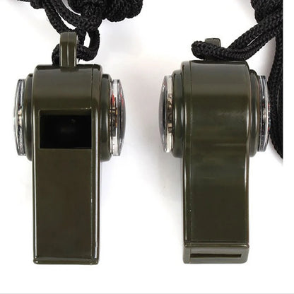 ABS Emergency Whistle Plastic Multifunctional Survival Compass Thermometer