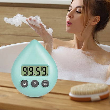 Digital Timer Waterproof Shower Timer Magnetic Backing Kitchen Timer Bathroom Timer Shower Clock for Kitchen Bathroom