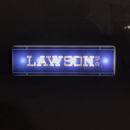 Convenience Store Fridge Magnet Miniature Model Magnetic Attraction Decorative Night Light Atmosphere Light Glowing Signboard