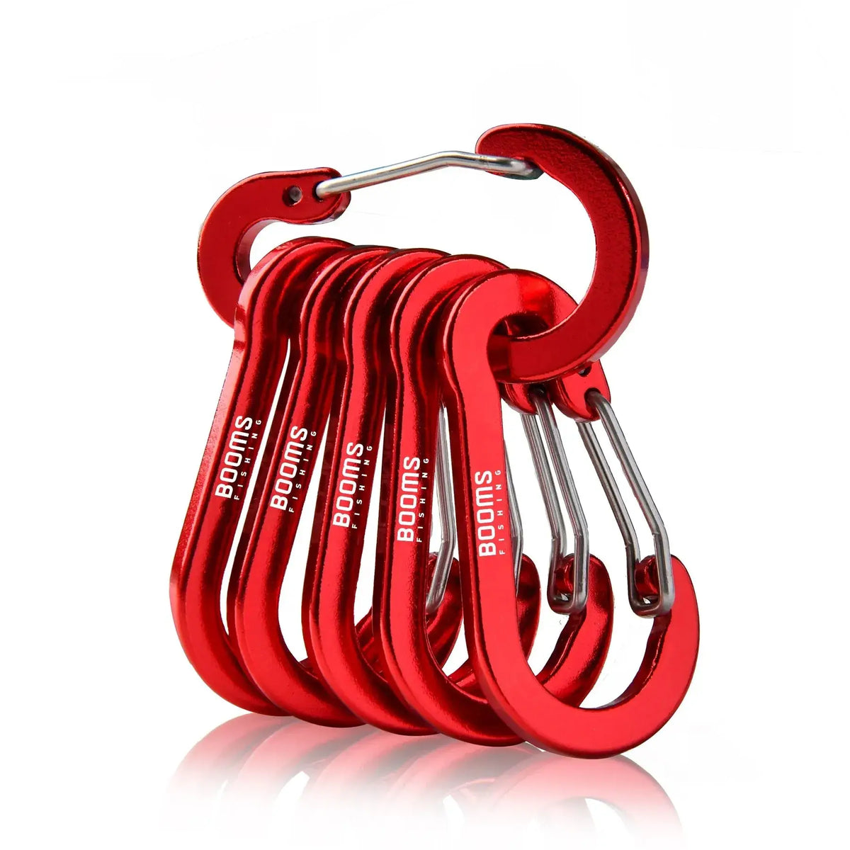Recreational CC1 6Pcs Aluminum Alloy Carabiner Keychain Outdoor Camping Snap Clip Lock Buckle Hook Fishing Accessories