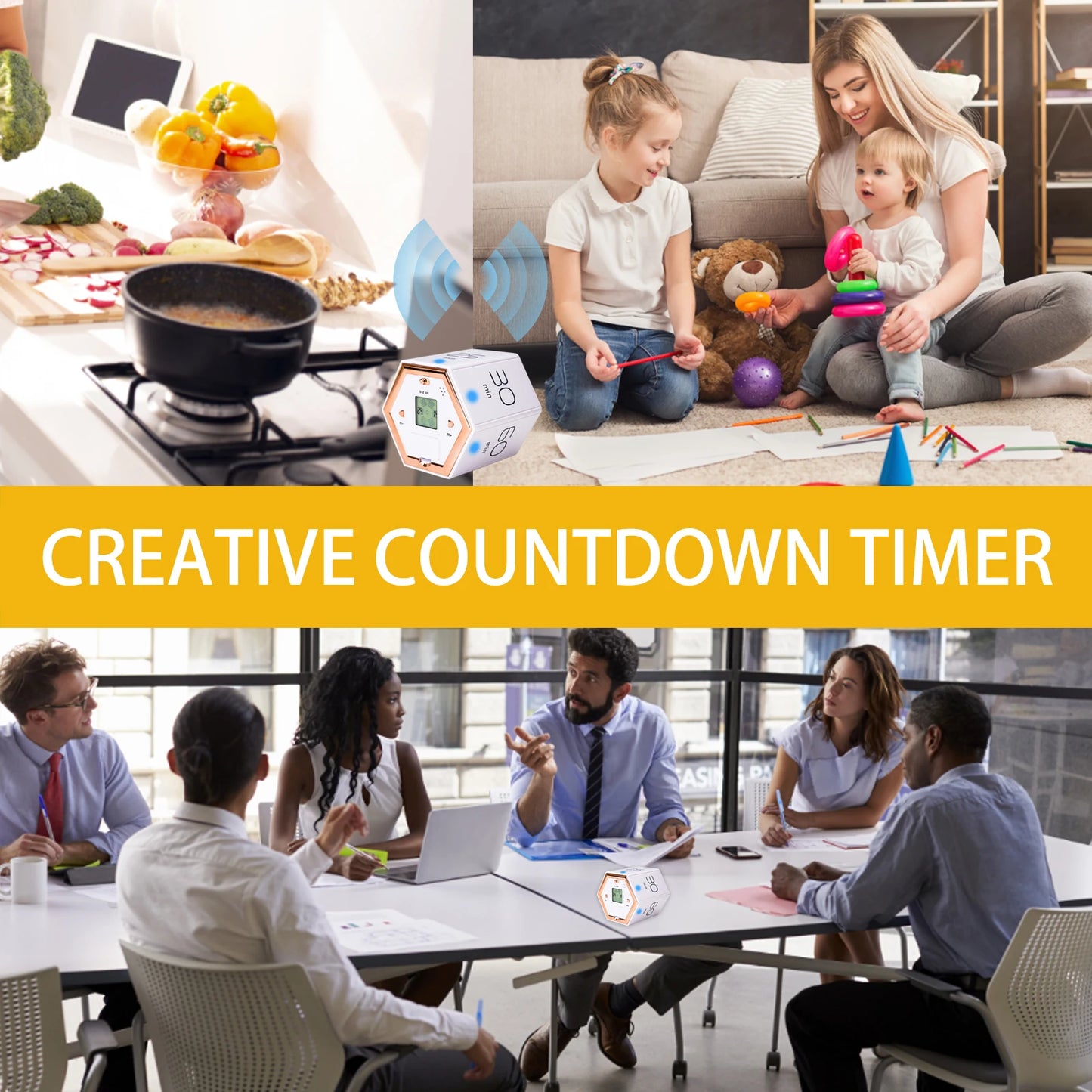 LED Display Creative Time Management Reminders 15 Seconds Long Prompt Countdown Timers Countup Timers Home Kitchen Gadgets