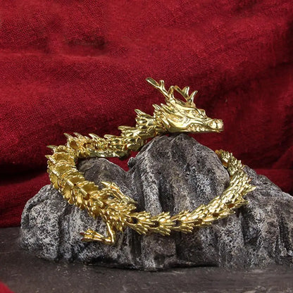 3D Printed Articulated Dragon Chinese Dragon Flexible Realistic Made Ornament Toy Model Home Office Decoration Decor