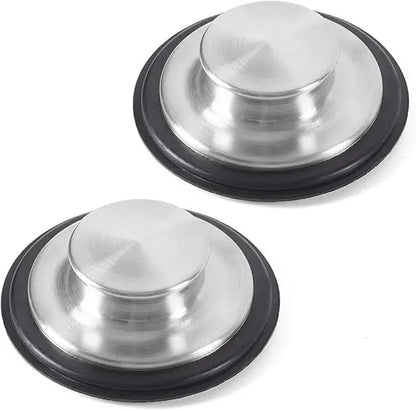 2 PCS Stainless Steel Kitchen Sink Stopper, Large Wide Rim 3.38" Diameter - Garbage Disposal Plug