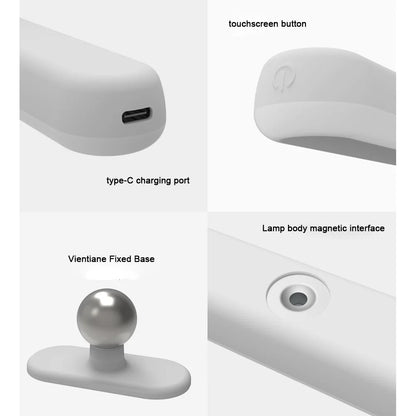 Wireless Mirror Vanity Lights Battery Operated LED Magnetic Cabinet Lights Adjustable Color Brightness & Angle for Home Bathroom