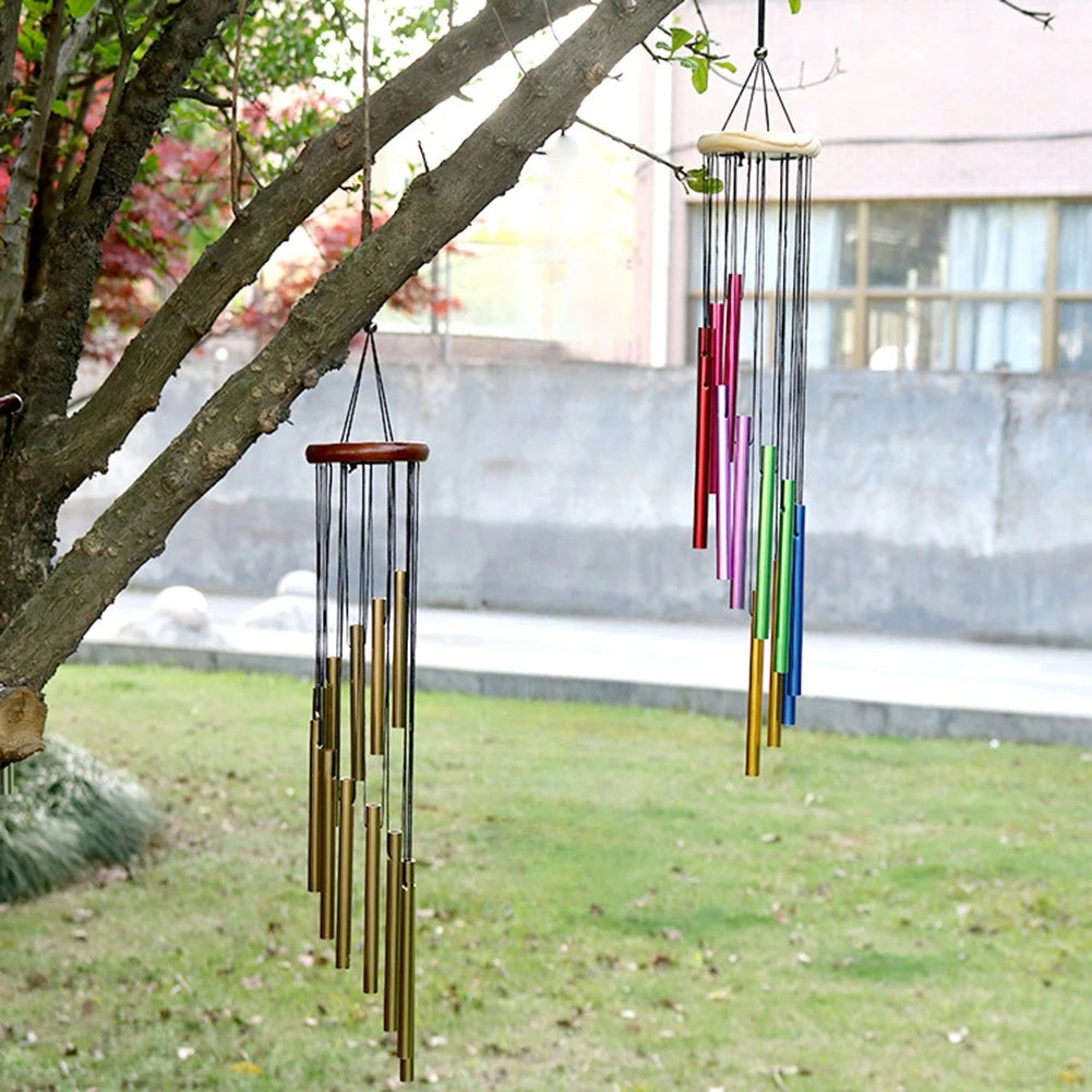 Wind Chimes for Garden 12 Metal Tubes with Hook Pleasant Melody Windchimes Metal Pipe Wind Chimes Bells Indoor and Outdoor Decor
