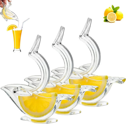 3/2/1PC Kitchen Home Slip Tool Press Squeeze Fruit Mini Manual Juicer Bird Shape Transparent Portable Orange Lemon Manual Juicer