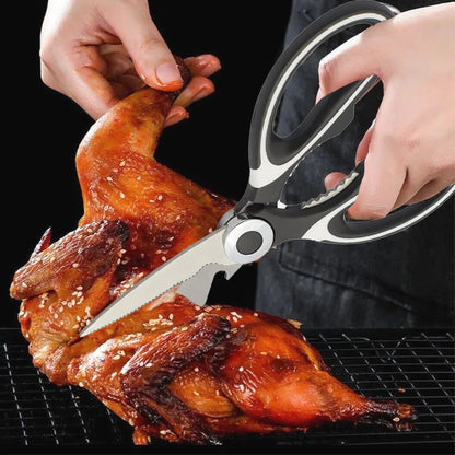 MDHAND Stainless Steel Kitchen Scissors Multi-Purpose Shears Meat Roast Cutting Household Cooking Chicken Wing Fish Kitchen Tool