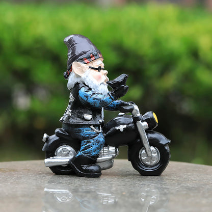 Resin Gnome Statue Waterproof Mini Decor Statue Pastoral Landscape Ornaments Suitable for Outdoor Yard Patio Decoration