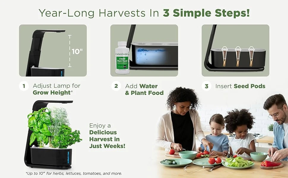 Hydroponics Growing System Sprout with Seed Pod Kit Height Adjustable Automatic Timing Indoor Garden LED Grow Lights Water Tank