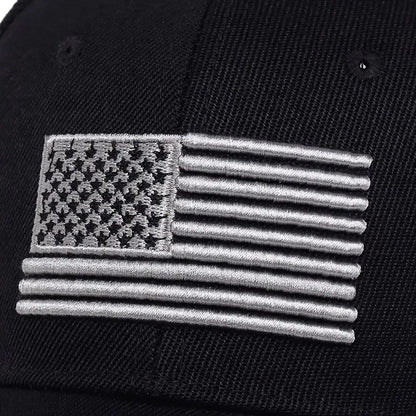 USA Flag Baseball Hat Men's Outdoor Solid Color Embroidered Sports Duck Tongue Baseball Hat