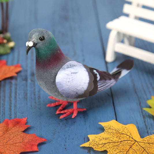 Miniatures Bird Figurines Art Crafts Foam Small Pigeon Artificial Imitation Handmade Beautiful Handcrafts Christmas Decorations