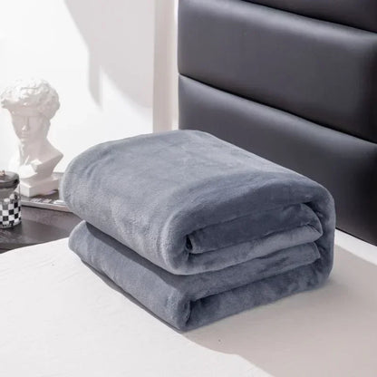 1PC Flannel Blanket, Soft Warm Fleece Throw, Thick Lightweight Cozy Bed Cover