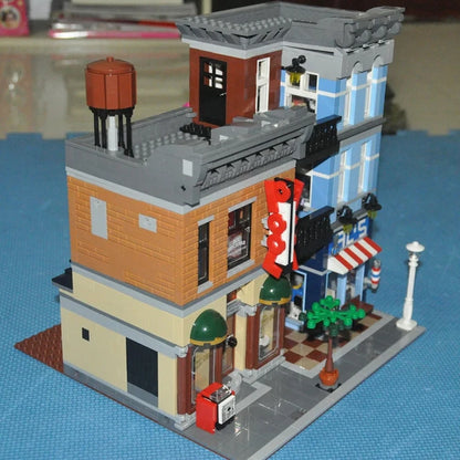 Creative Expert ParisianRestaurant Street View Building Blocks Assembly Model Sets Bricks Toys Decor Gift For Kids Adults 10243