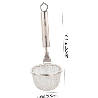 Stainless Steel Pasta Straining Spoon Long Handle Colander for Fried Foods Cooking Serving Kitchen Utensil Easy to Store for Ho
