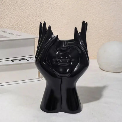 1 OR 2PCS Abstract Human Face Art Styling Office Supplies Desktop Multifunctional Storage Pen Holder Makeup Brush Holder Decoration