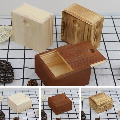 Jewelry Case With Slide Top for Jewelry Organizer Container Wooden Box Storage Box