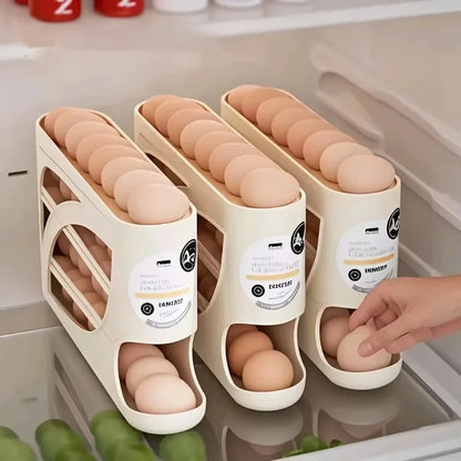 Automatic Gravity-fed Rolling Egg Dispenser Refrigerator Side Door Storage