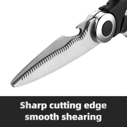 MDHAND Stainless Steel Kitchen Scissors Multi-Purpose Shears Meat Roast Cutting Household Cooking Chicken Wing Fish Kitchen Tool