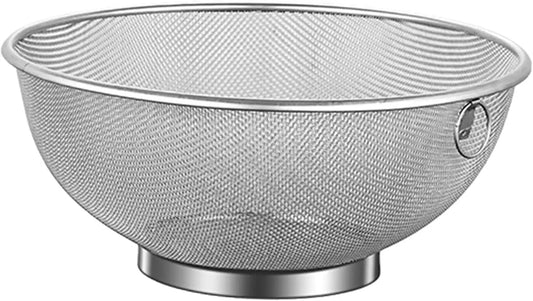 Metal Colander Bowl Drainer Large Kitchen Accessories Vegetable Stand Holder Storage Basket Fine Mesh Colander for Office Fruits