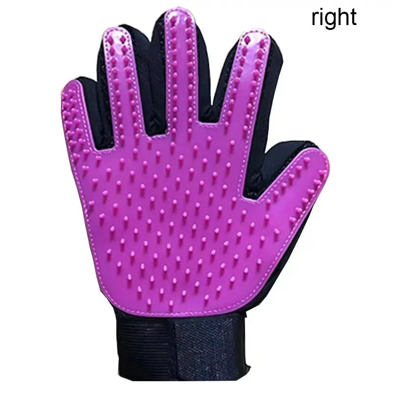 Pet Grooming Glove Dog Cat De-shedding Hair Remover Massage Brush