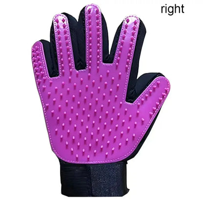 Pet Grooming Glove Dog Cat De-shedding Hair Remover Massage Brush