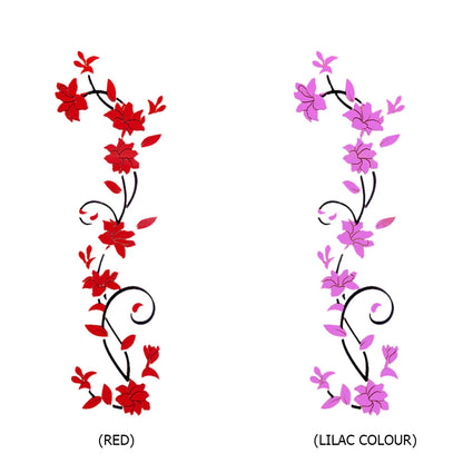 Rose Flower Acrylic 3D Acrylic Crystal Wall Stickers for Porch Corridor TV Background Wall Flower Decor Living Room Wall Sticher