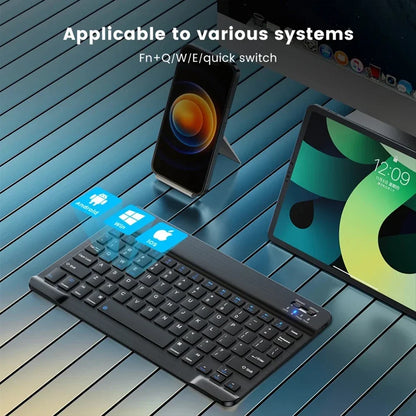 Bluetooth-Compatible Wireless Keyboard Rechargeable Wireless Gaming Keyboard For iOS Android Windows Smart Phone ipad PC Laptop