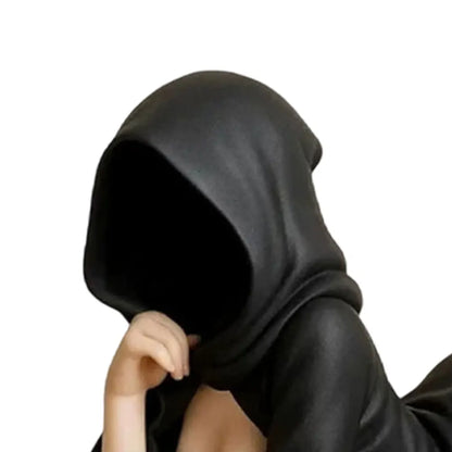 Resin Mysterious Statue Robe Sitting Women Sculpture 3D Sculpture of Mysterious Bookshelf for Tabletop Or Bookshelf Decorations