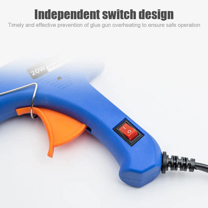 20W Mini Hot Glue Gun with 20 Glue Sticks, Electric DIY Craft & Home Repair Tool