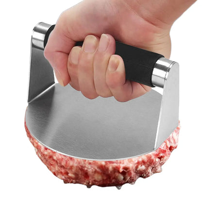 Stainless Steel Smash Burger Press Hamburger Patties Meat Masher Circular Meat Press Mold for Deli Meats Kitchen Accessories
