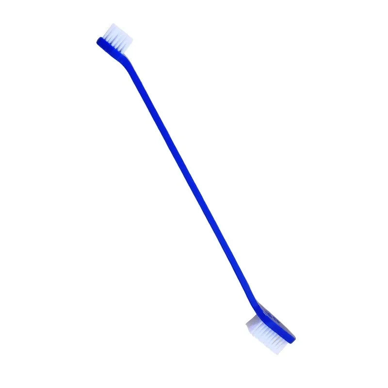 5pcs/set Long Handle Pet Toothbrush Double-head Dog Toothbrushes Oral Care Dog Teeth Cleaning Soft Hair Cat Toothbrush