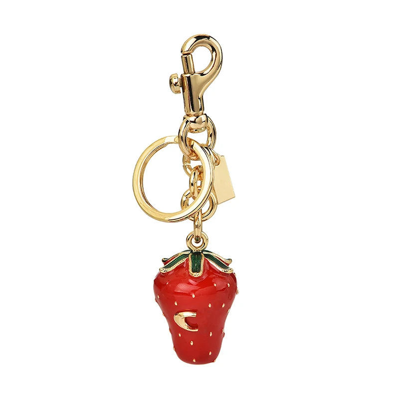 Fashion Simulated Strawberry Keychain Sweet Versatile Strawberry Keychain Pendant Exquisite Backpack Decoration Accessories