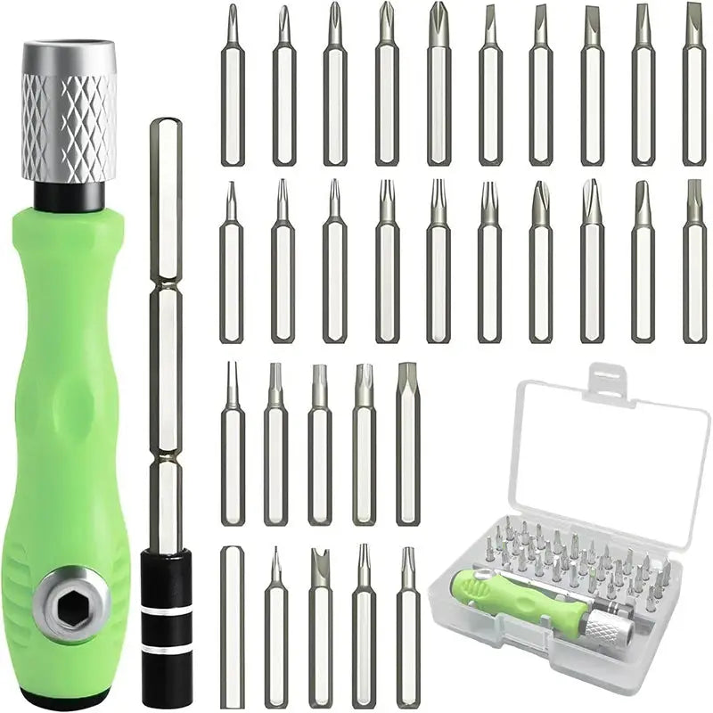 32 in 1 Multifunctional Screwdriver Set with 30 PCS Torx Phillips Magnetic Screw Driver Bits Hand Repair Tool for Phone Watch PC