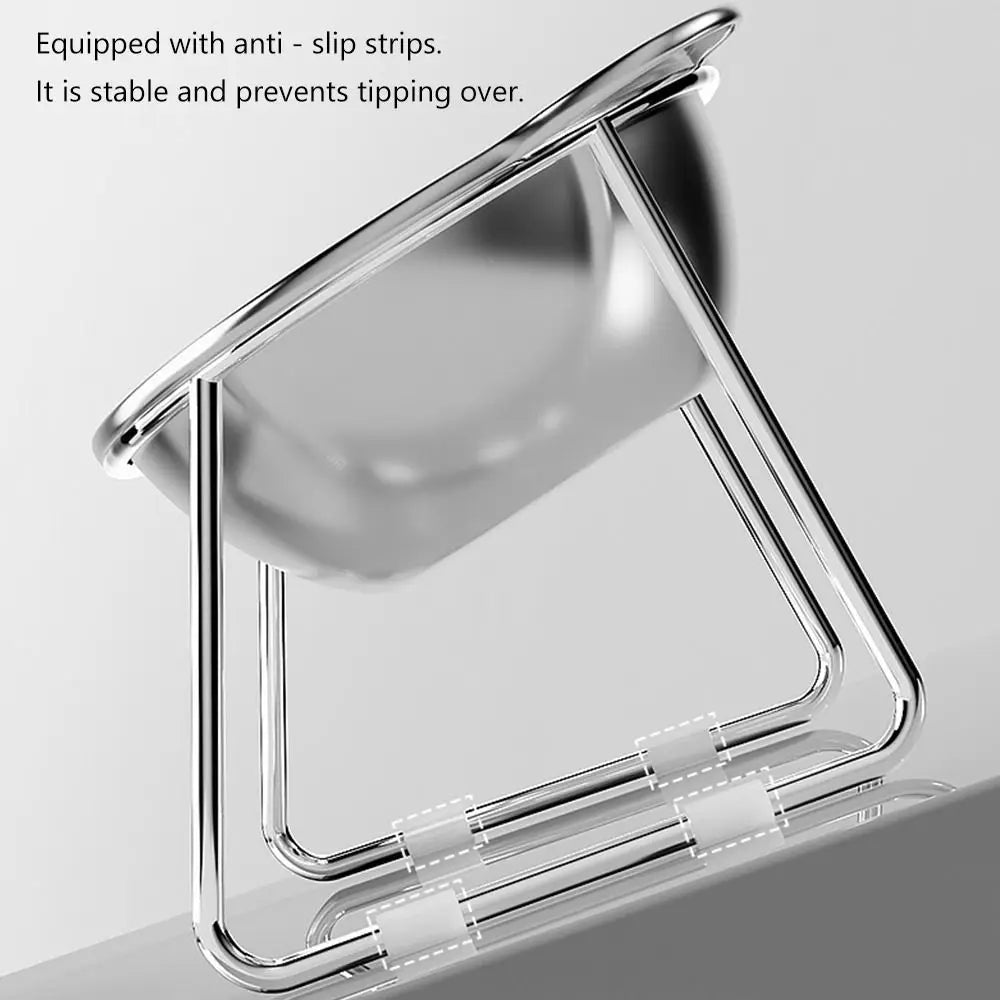 Raised Cat Bowls Tilted Neck Guard Cat Food Bowl 304 Stainless Steel Shatter-resistant Elevated 15° Pet Supplies for Puppy Cat