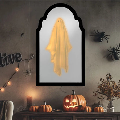 NEW Ghost Mirror Halloween Decorations Night Light Spooky Apparition Halloween Hologram Ghost Mirror Prank Halloween Party Decor