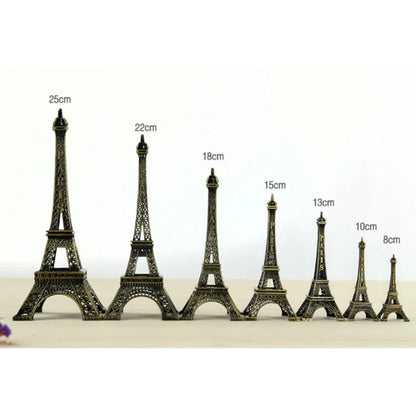 10/15/18/25cm Paris Eiffel Tower Statue European Crafts Retro Model Office Decoration Miniature Building Small Retro Decoration