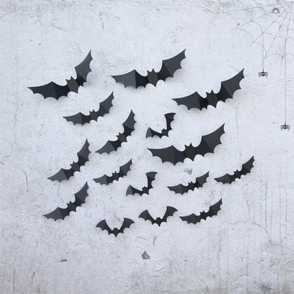 Halloween Party Supplies 20Pcs Spider Wall Stickers PVC 3D Scary Spider Decal for Indoor Haunted House Decorations