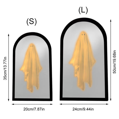 NEW Ghost Mirror Halloween Decorations Night Light Spooky Apparition Halloween Hologram Ghost Mirror Prank Halloween Party Decor