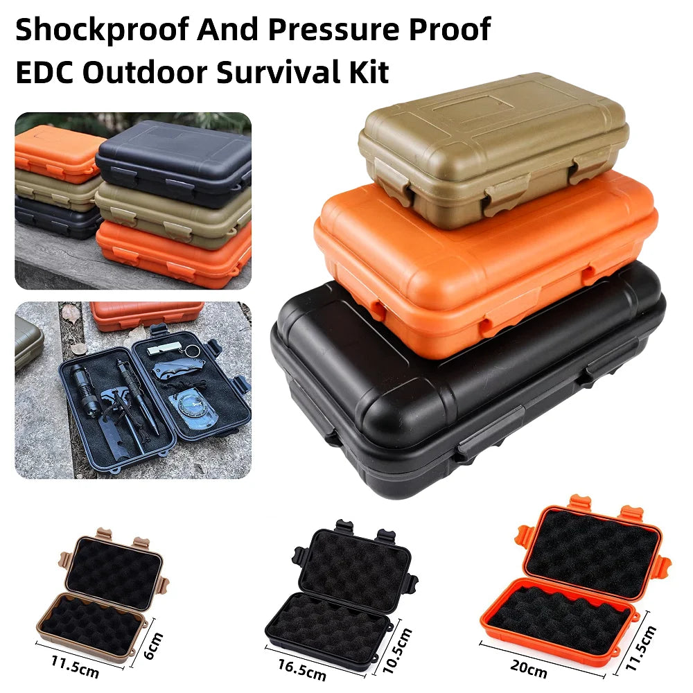 S/L/XXL Outdoor Plastic Waterproof Survival Container Camping Outdoor Travel