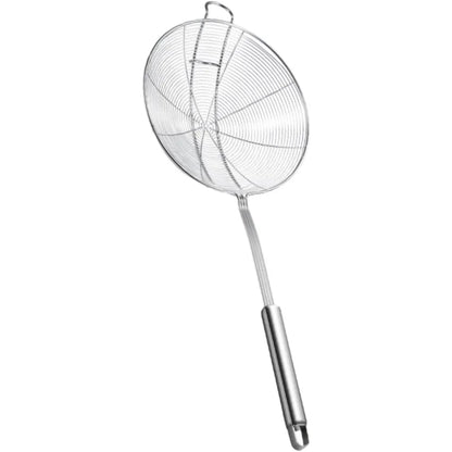 Large Stainless Steel Slotted Spoon with Hook Multi-Purpose Kitchen Strainer for Pasta and Fried Foods for Cooking and Frying