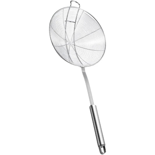 Large Stainless Steel Slotted Spoon with Hook Multi-Purpose Kitchen Strainer for Pasta and Fried Foods for Cooking and Frying