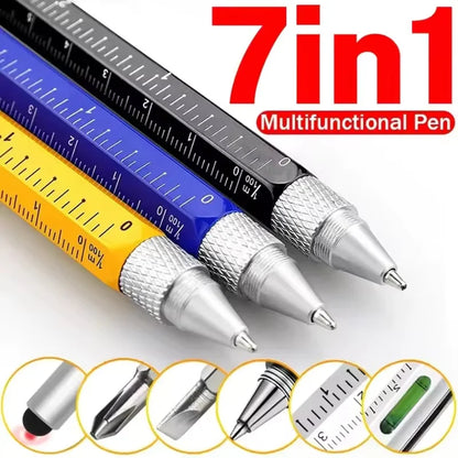 7-in-1 Multifunctional Pen Stylus Touchscreen Screwdriver Ruler Level Tool