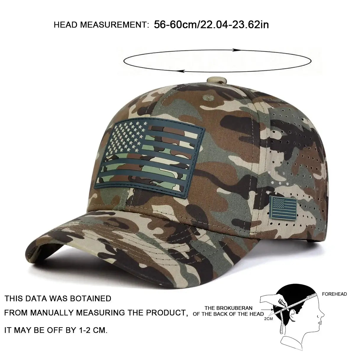 American Flag Embroidery Baseball Cap Adjustable Sunscreen Hat