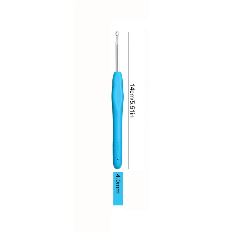 Large Crochet Hooks 2.0~10.0mm Soft Grip Yarn Needle Kits Knitting Needles with Ergonomic Handles