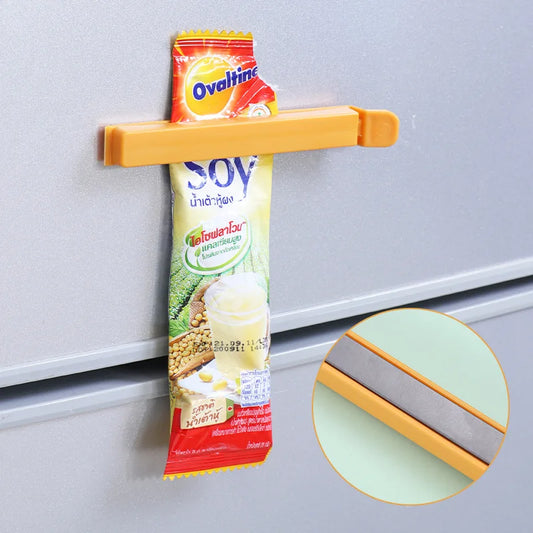 Food Bag Clips  - Airtight Sealing Clamps for Snacks, Chips, Tea Bags, Kitchen Organization, Plastic Food-Safe Bag Sealer
